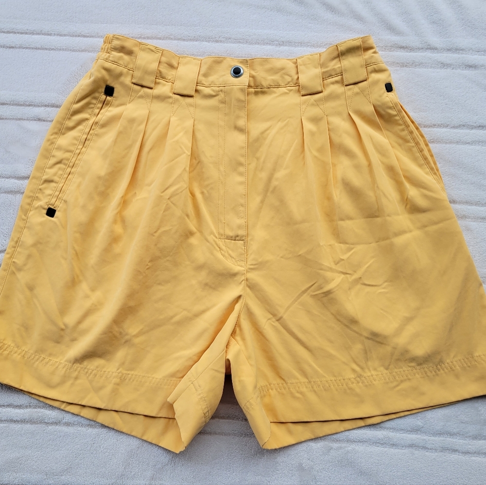 Jamie Sadock vintage yellow pleated golf shorts